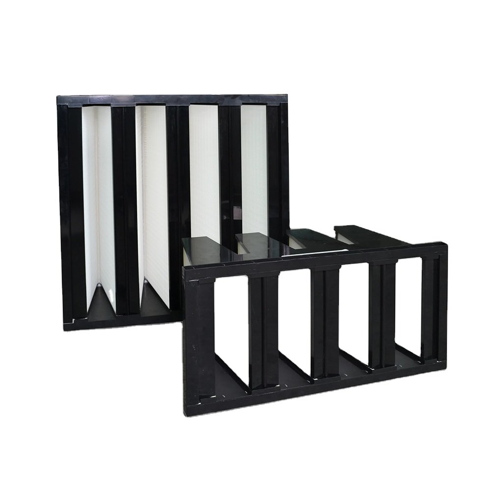 Plastic Frame 592 X 592x 292mm Pleated Compact 4 V Bank Air Filter